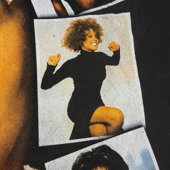 WHIT NIT INC WHITNEY HOUSTON Women's Graphic Concert Cotton T-shirt Size Large - Picture 8 of 12